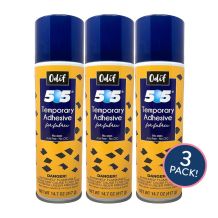 Odif 505 Temporary Adhesive Fabric Spray – Odorless, No Residue, 14.7 oz (3-Pack)